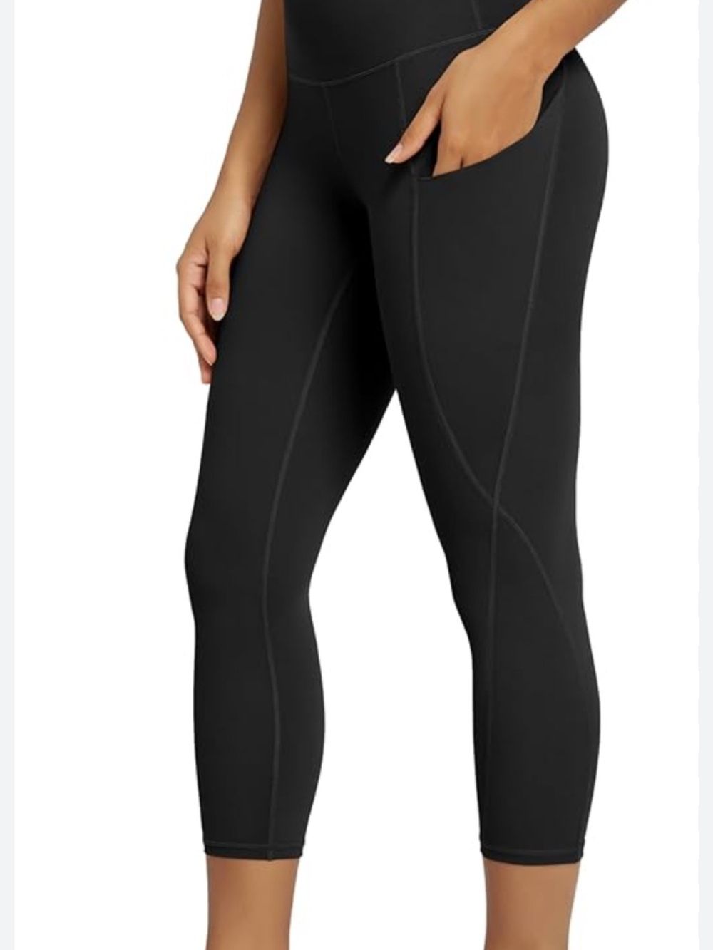 Vively Black Cropped Performance Leggings - Women size small nwt